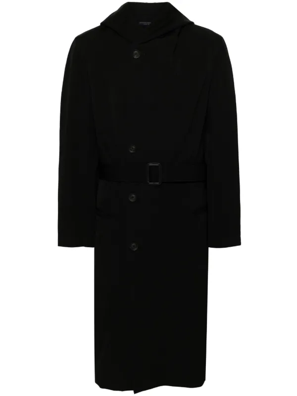 Yohji Yamamoto 黒 ウールコート Yohji Yamamoto ウール コート | ブラック | FARFETCH JP