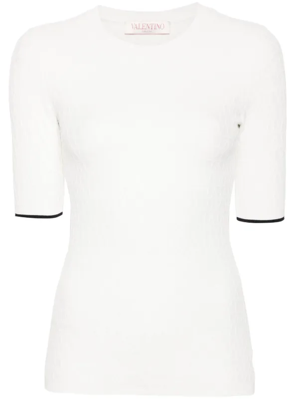 Valentino Garavani Toile Iconographe Top in White