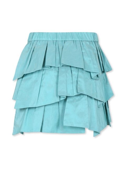 elasticated asymmetric skirt 