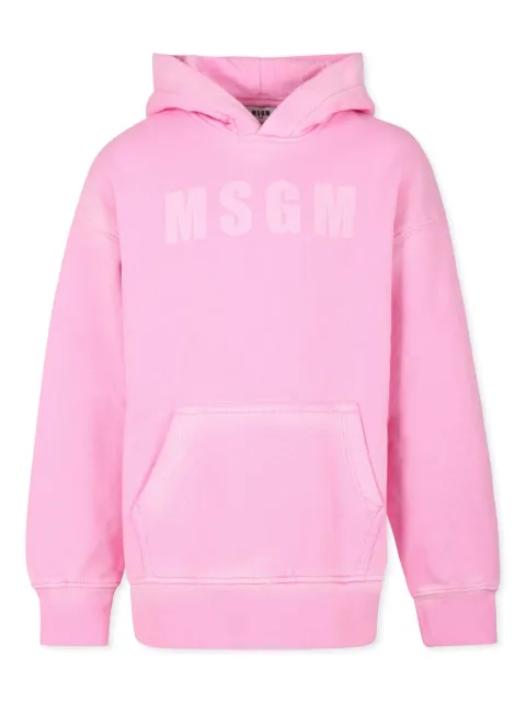 MSGM Kids hoodie con logo estampado