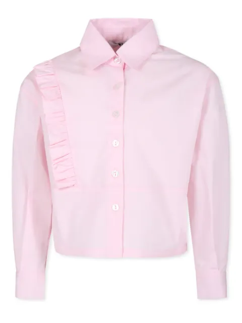 MSGM Kids camisa con detalle de volantes