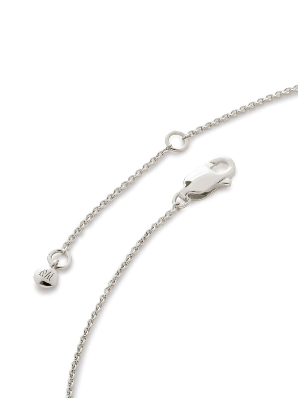 Shop Monica Vinader Solitaire Chain Necklace In Silver