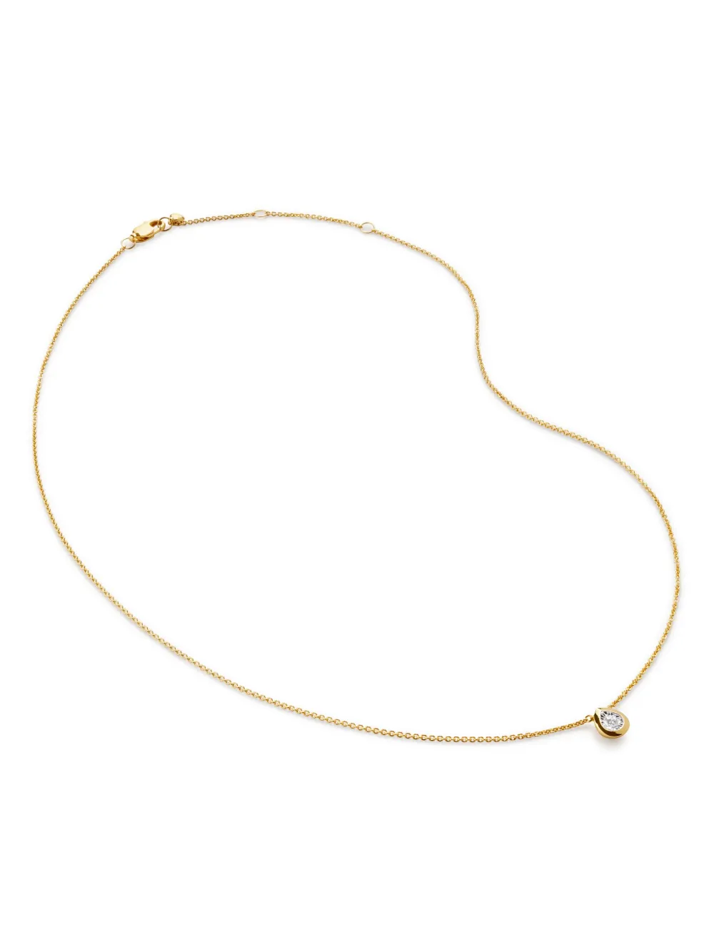 Monica Vinader diamond pear adjustable-chain necklace | Gold | Image 1