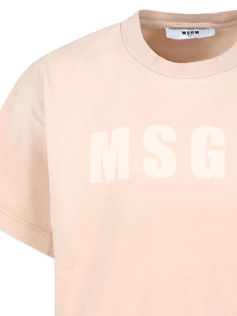 MSGM Kids T-shirt met monogramprint Beige