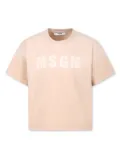 MSGM Kids Monogram print t-shirt - Neutrals