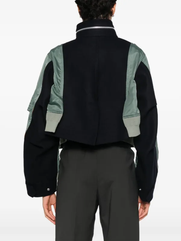 ジャケット Sacai Crop jacket Sacai Trench Bomber Crop Jacket | Saks Fifth Avenue