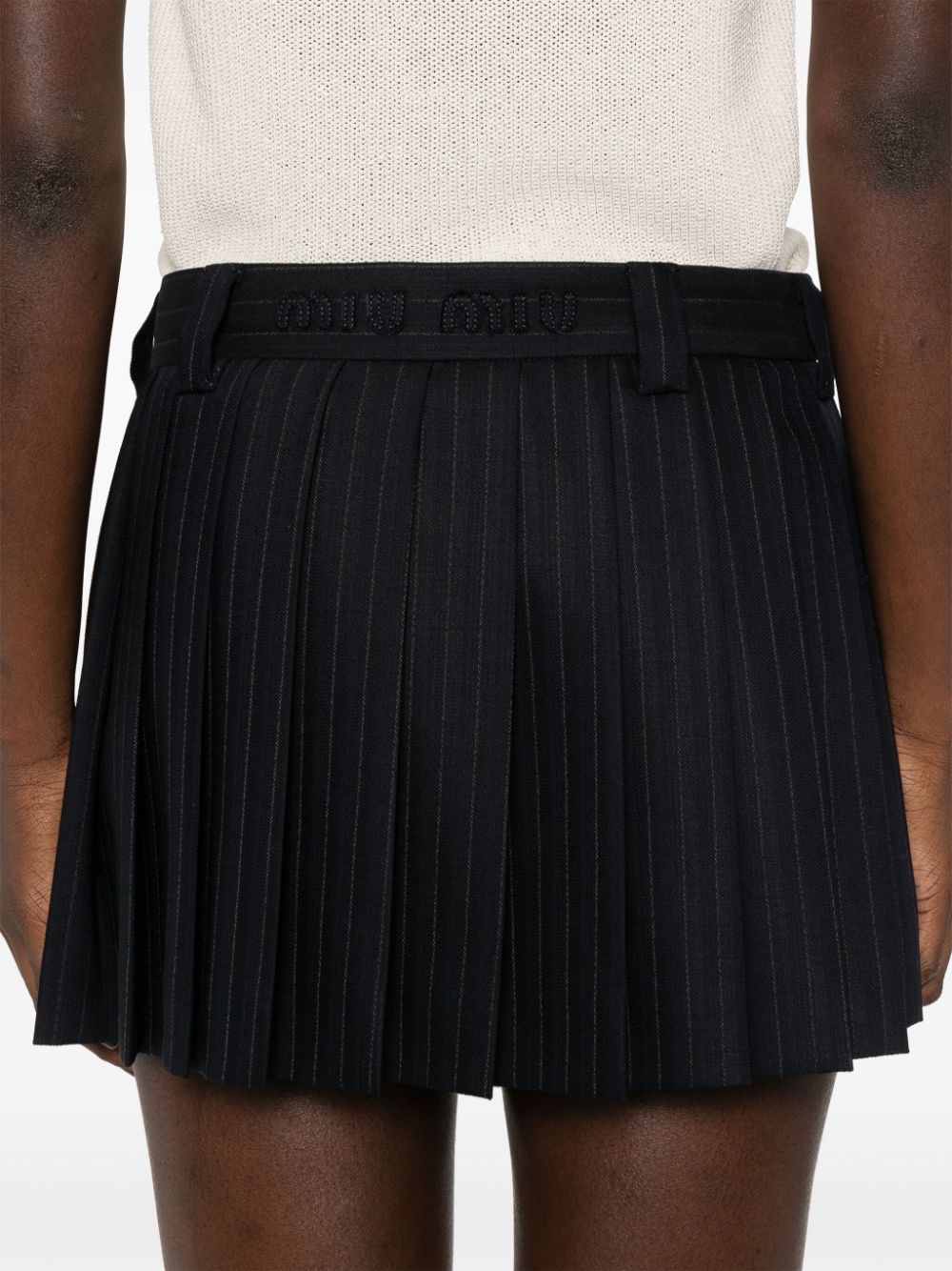 Miu Mini-rok met logopatch Blauw