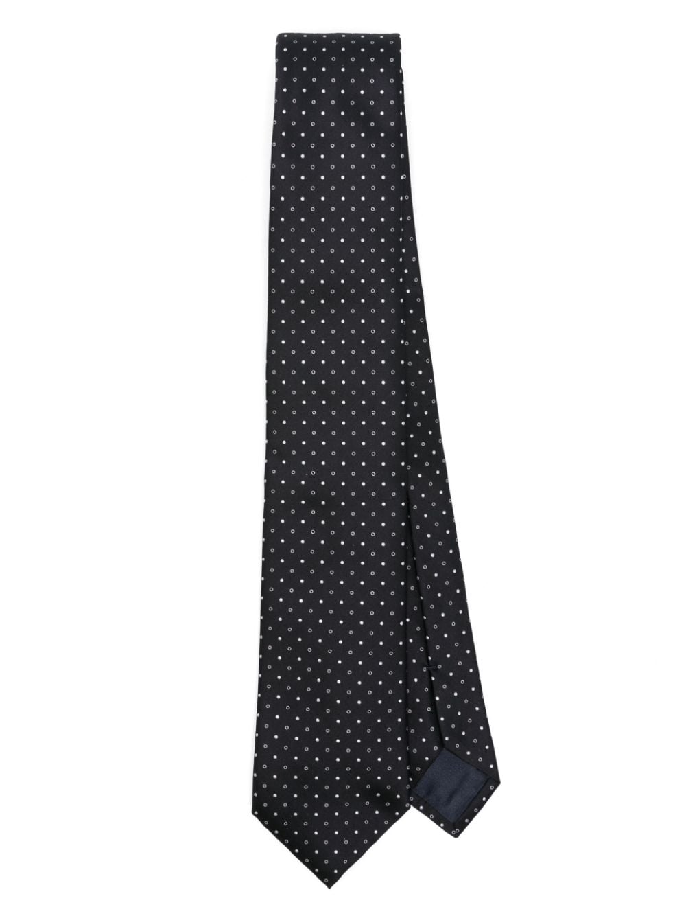 Shop Giorgio Armani Polka Dot-jacquard Tie In Blau