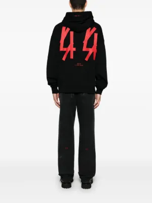 スウェット・トレーナー 44 LABEL GROUP BLACK, WHITE AND RED COTTON SWEATSHIRT 44 Label Group Sweatshirt with logo | Men's Clothing | Vitkac
