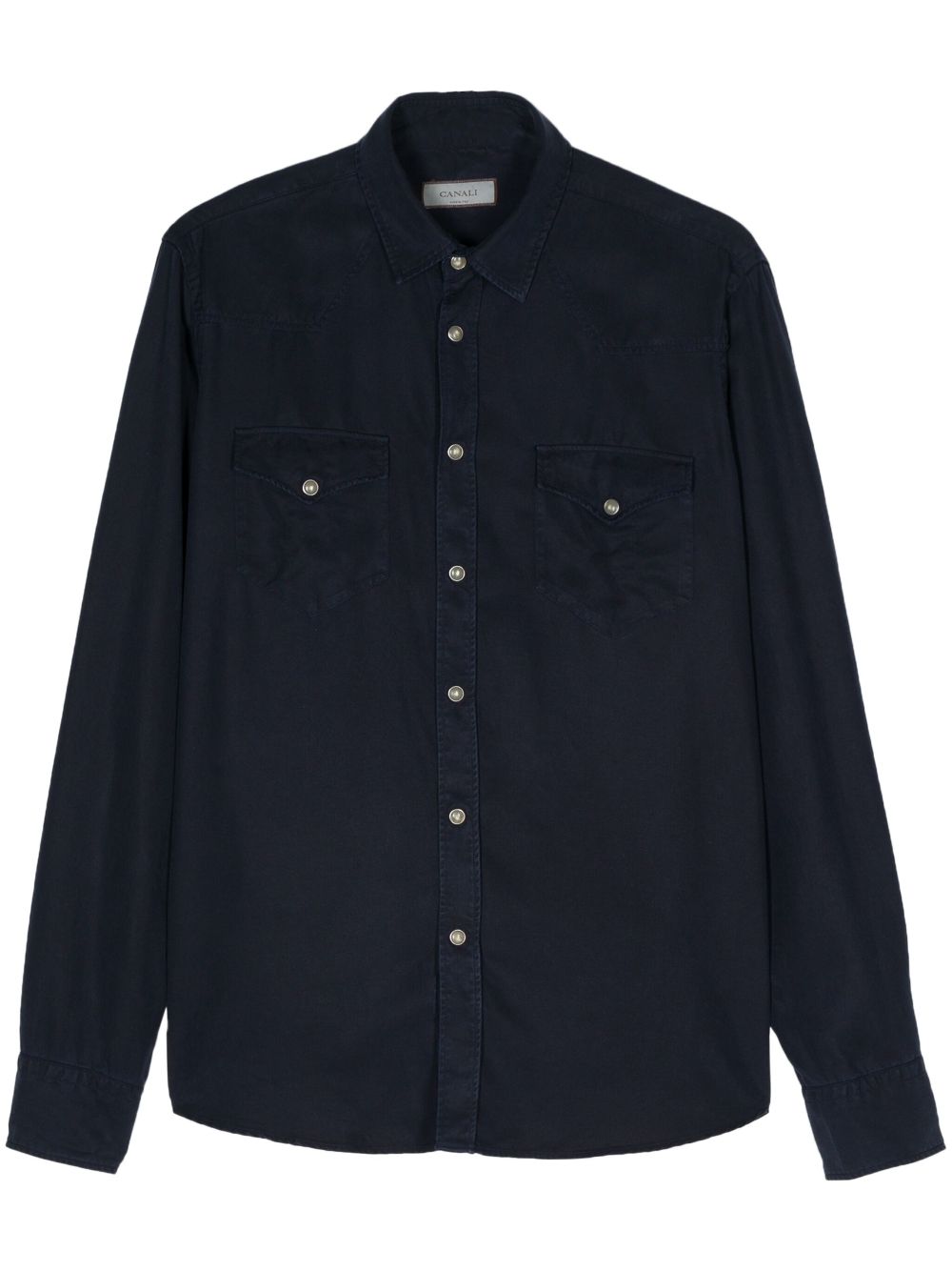 Canali twill shirt - Blue