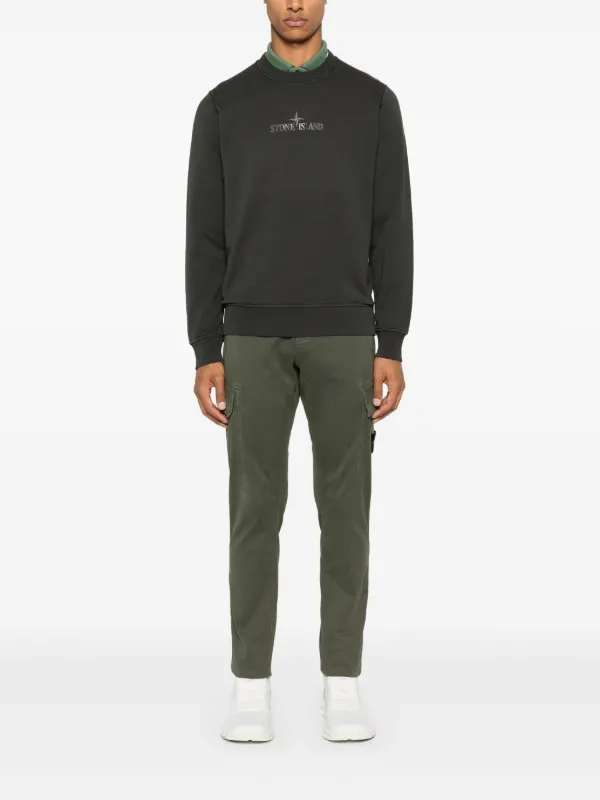 【関税&送料込】Stone  Black Cotton Sweatshirt STONE ISLAND Black Cotton Mens Patch Hoodies Size S | eBay