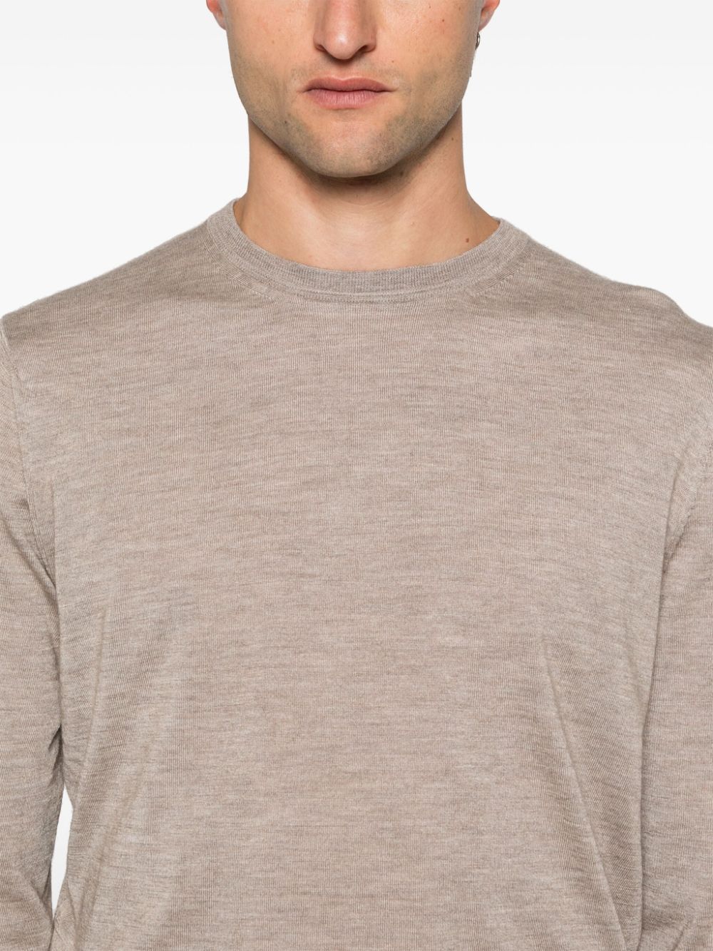 Shop Canali Fine-knit Sweater In Brown