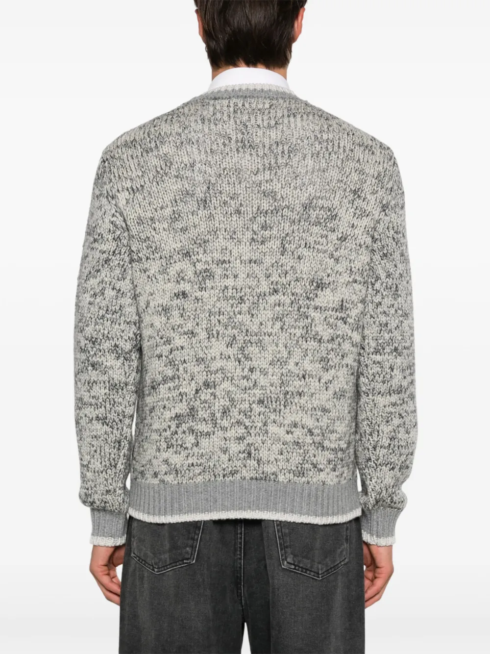 Canali Trui met mélange-effect Grijs