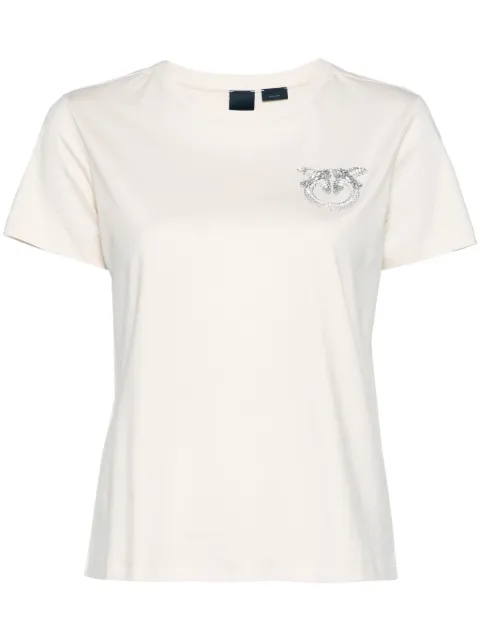 PINKO Love Birds-appliqué T-shirt