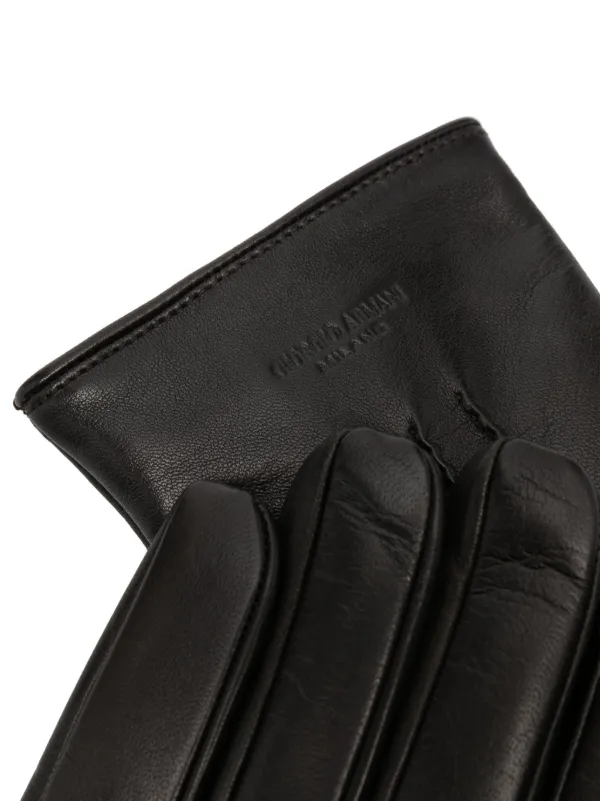 Giorgio Armani Leather Gloves | Brown | FARFETCH IL