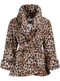 Rowen Rose leopard-print belted coat - Brown