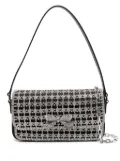 Self-Portrait Crystal shoulder bag - Black