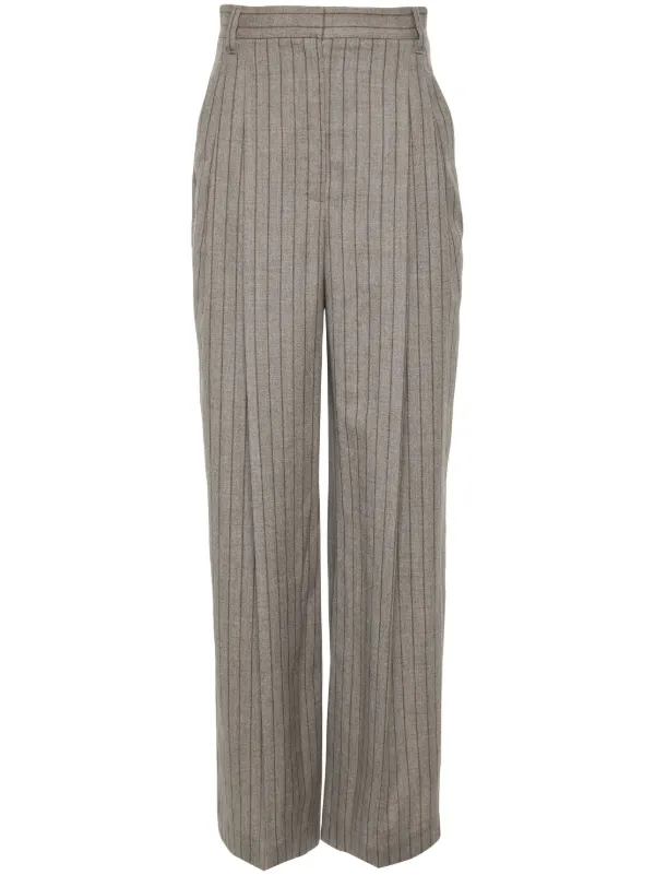 Brunello Cucinelli ストライプ パンツ | グレー | FARFETCH JP