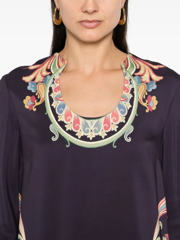 ETRO フローラル ドレス | ブルー | FARFETCH JP