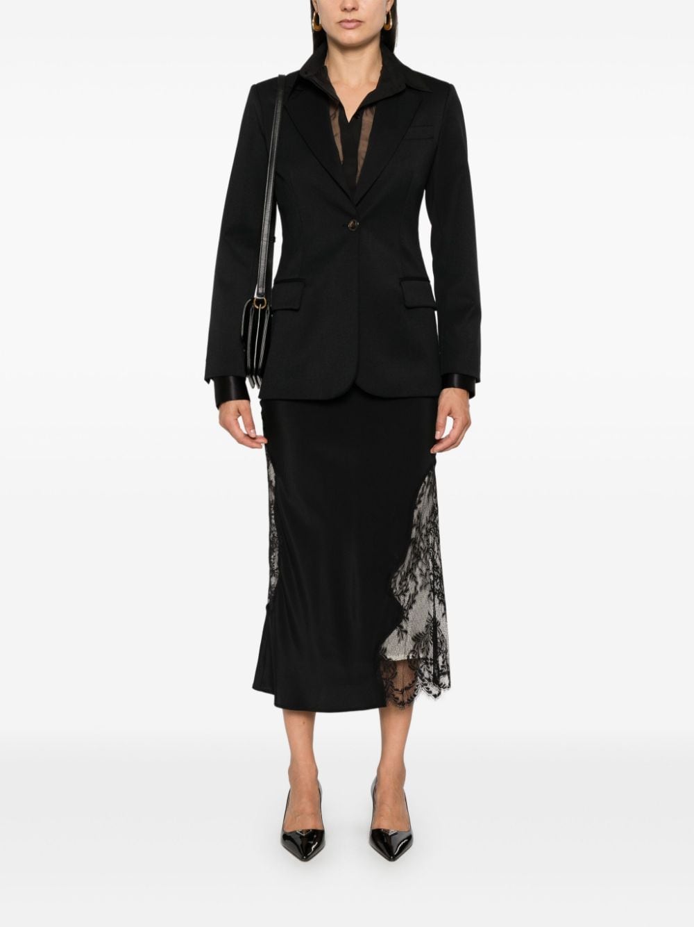 Erika Cavallini Twill blazer - Zwart