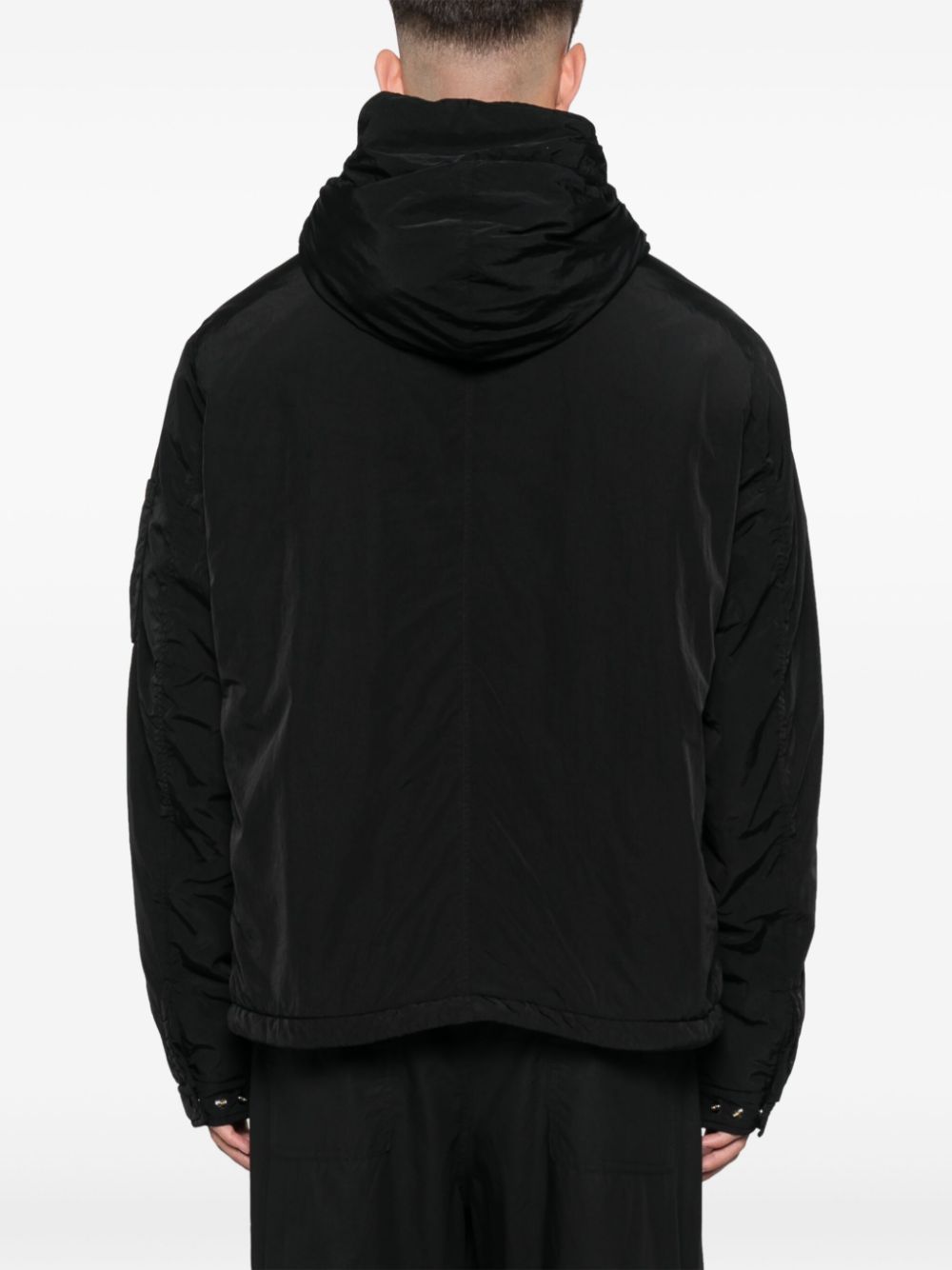 Shop C.p. Company Chrome-r Hooded Jacket In Black