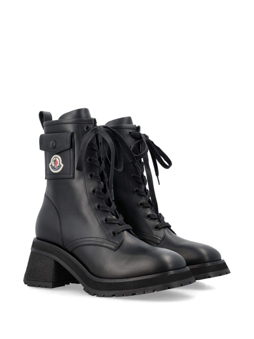 Moncler Gigi pocket-detail ankle boots - Zwart