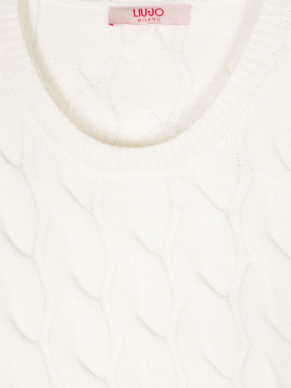 Shop Liu •jo Cable-knit Jumper In White