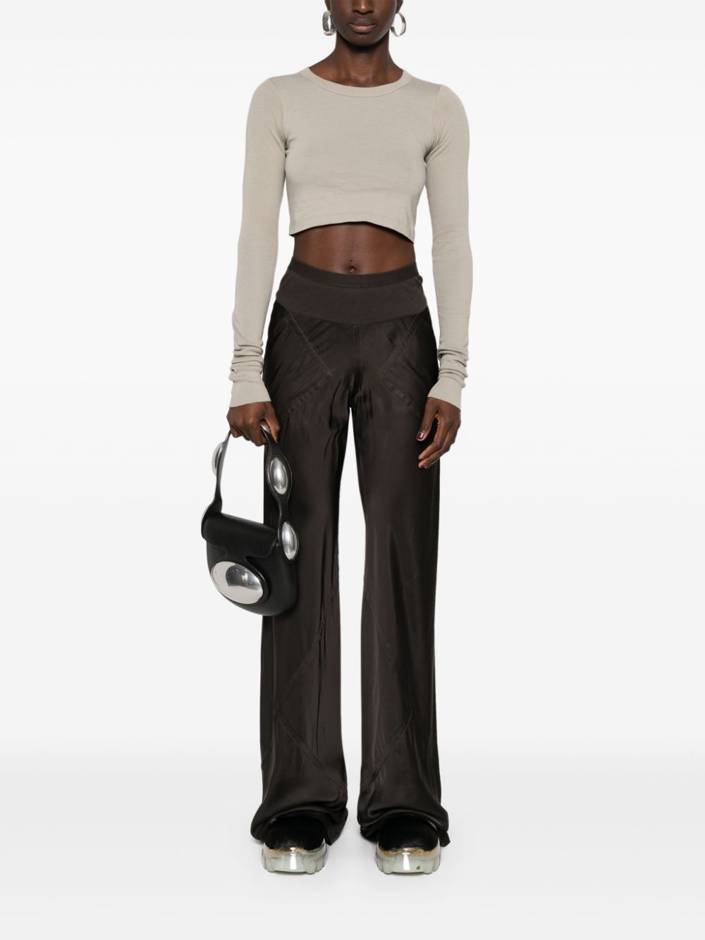 Rick Owens Cropped T top - Grijs