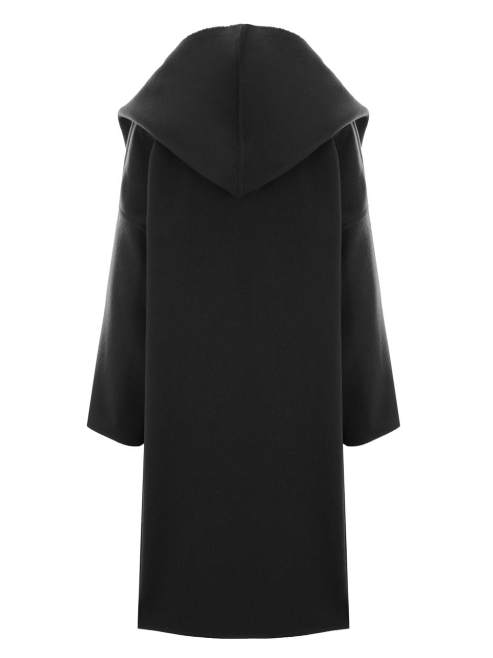 Dusan cashmere hooded coat - Zwart