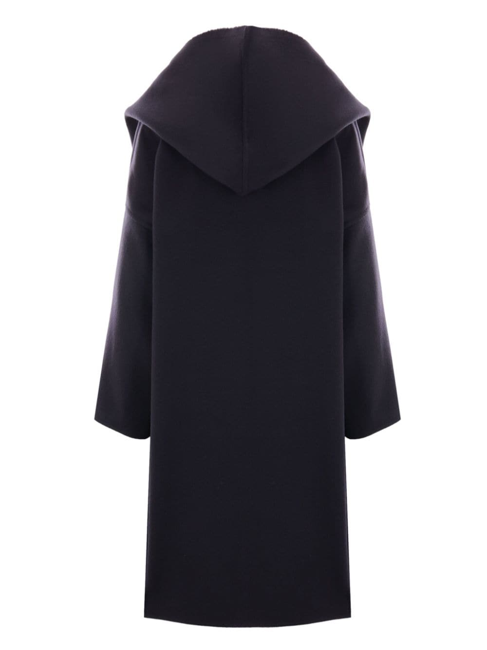 Dusan cashmere hooded coat - Blauw