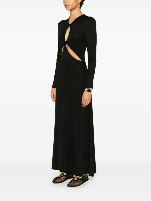 Christopher Esber Open Twist Anglaise Dress | Black | FARFETCH
