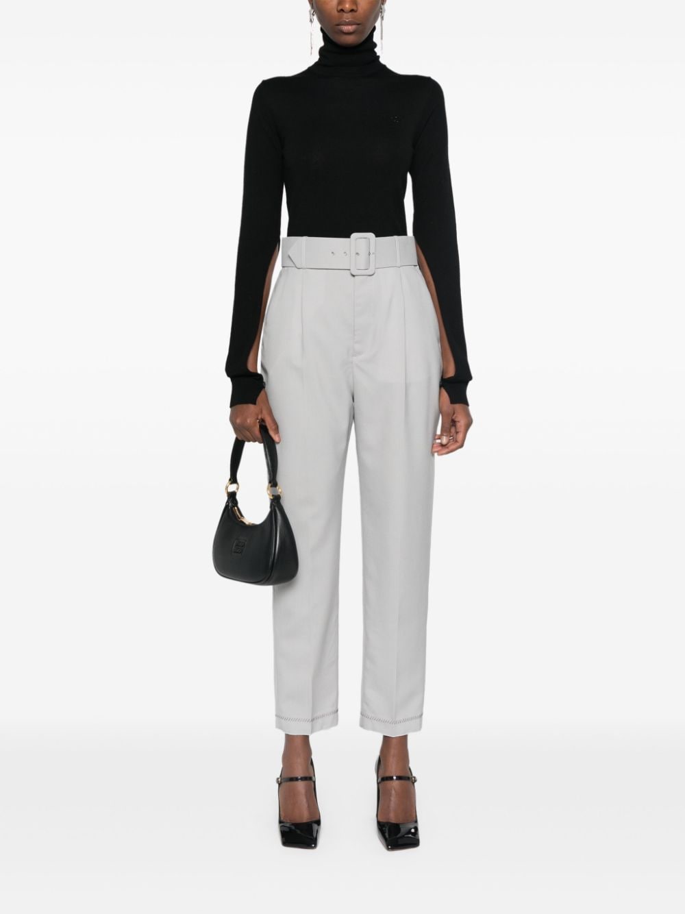 Marni Pantalon met ceintuur - Grijs