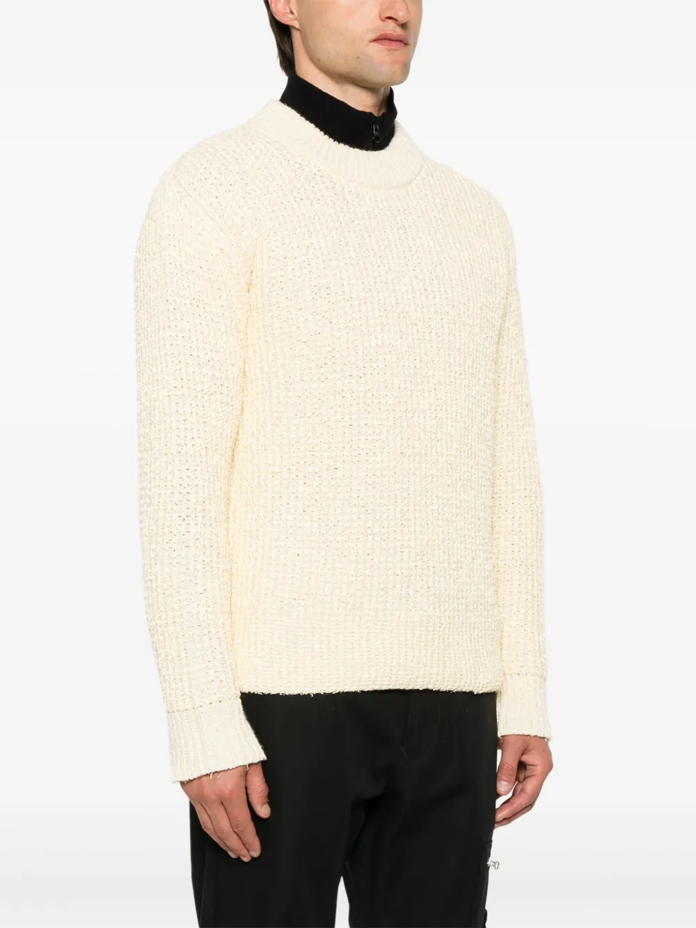 Stone Island Trui met logopatch Beige