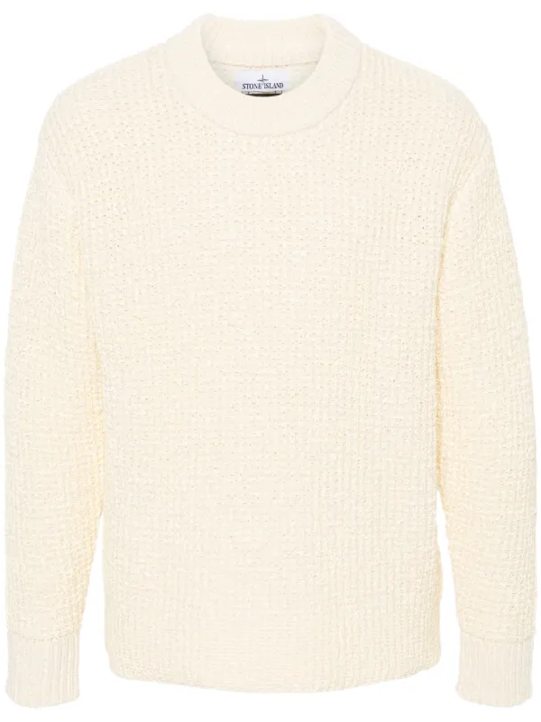 Stone Island logo-patch Sweater Neutrals FARFETCH IN