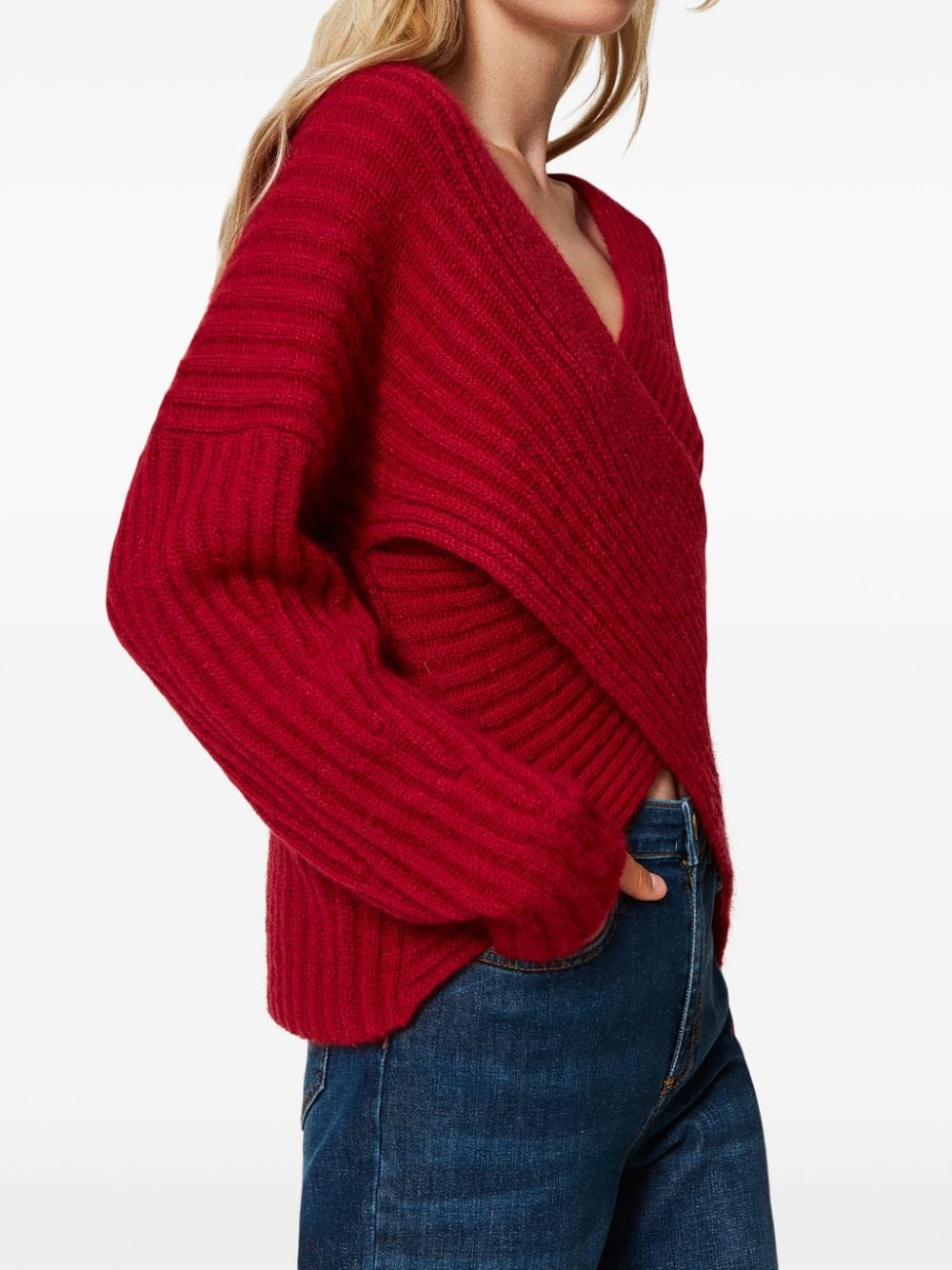 Shop Twinset Ribbed Sweater In Red