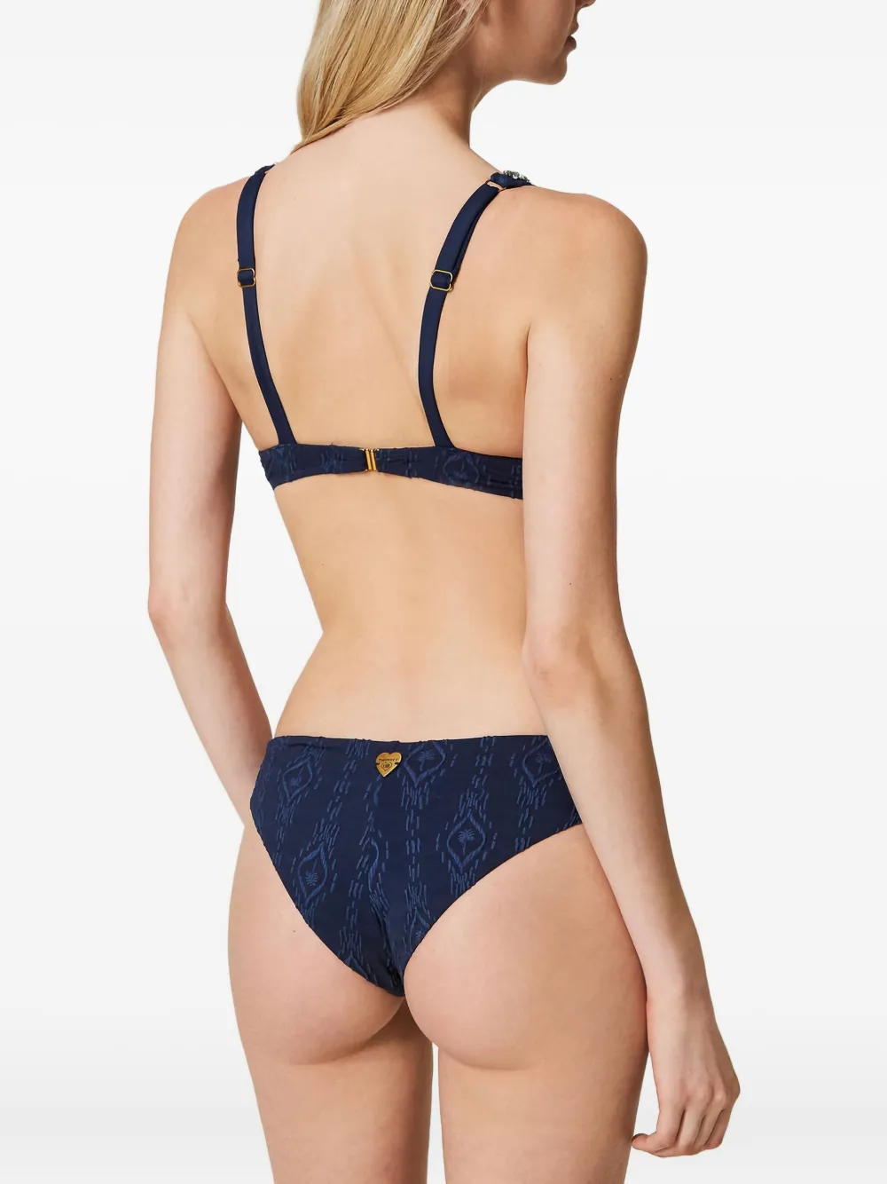 Twinset Patterned Bikini Bottom In Blue