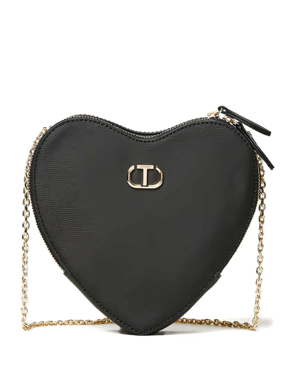 Twinset Mon Amour Heart-shaped Cross Body Bag In Black