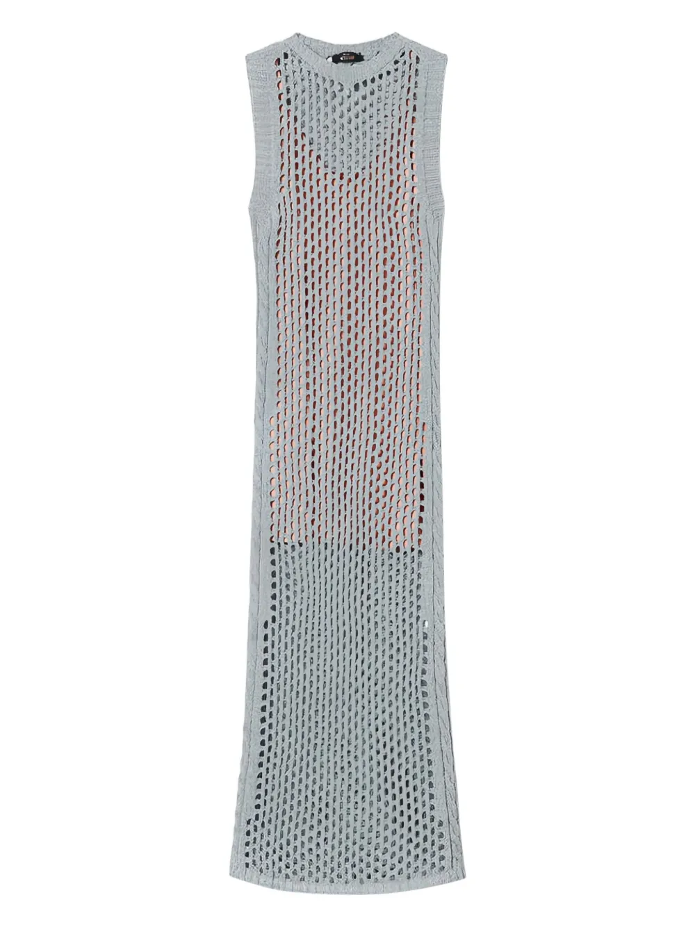 TWINSET Long Lurex-mesh midi dress | Grey | Image 1