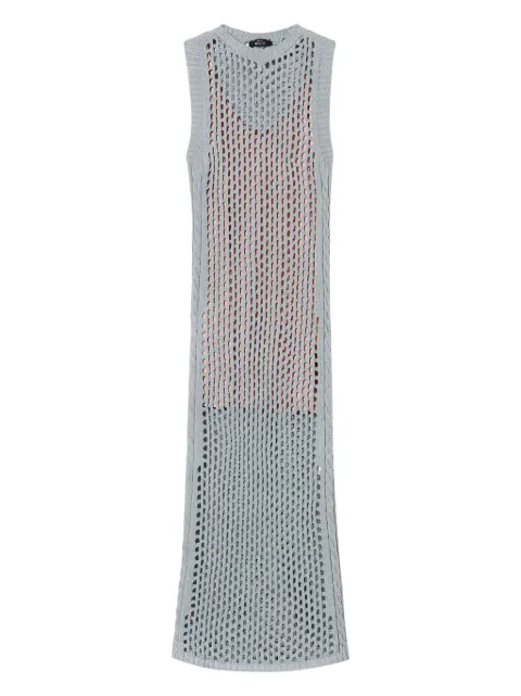 TWINSET Long Lurex-mesh midi dress