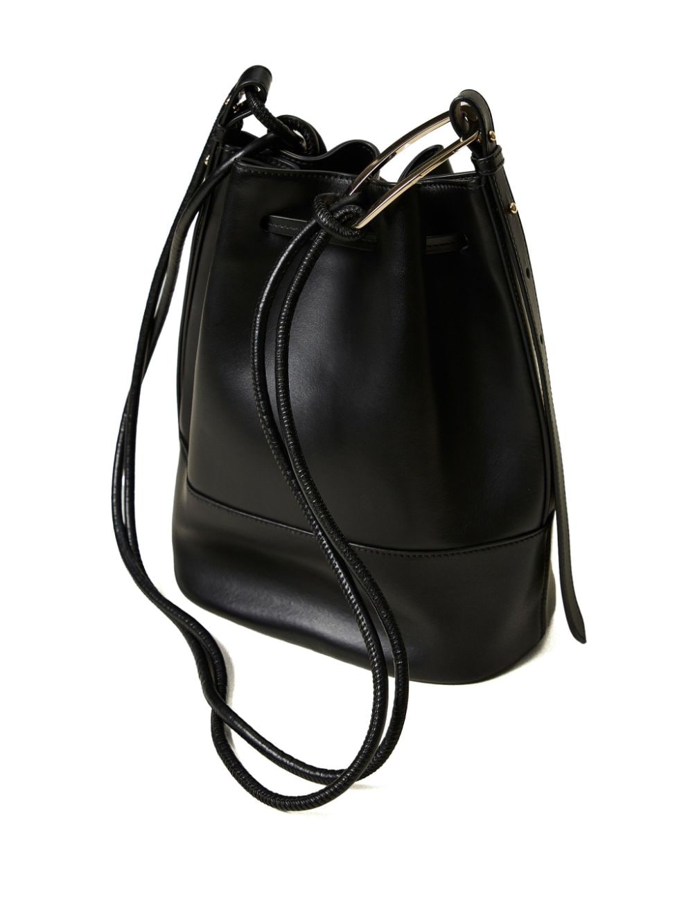 TWINSET Jane leren bucket-tas - Zwart