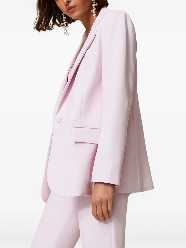 TWINSET cady-texture Blazer Pink FARFETCH NZ