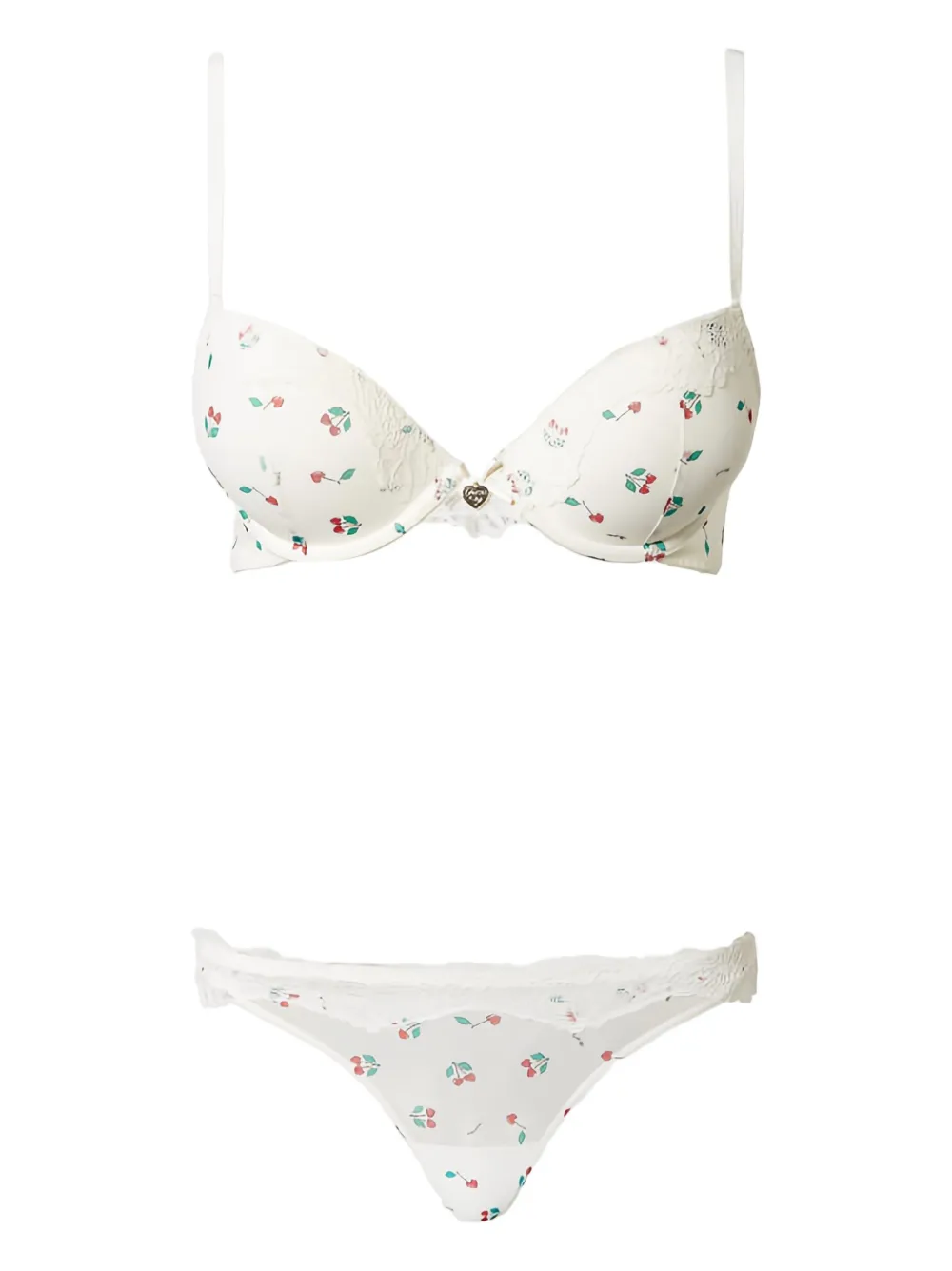 TWINSET cherry-print lingerie set | White | Image 1