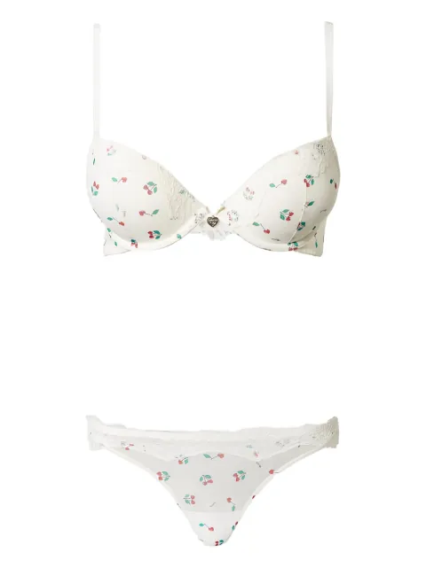 TWINSET cherry-print lingerie set