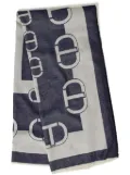 TWINSET jacquard knitted scarf - Blue