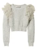 TWINSET Kids tulle detailing jumper - Grey