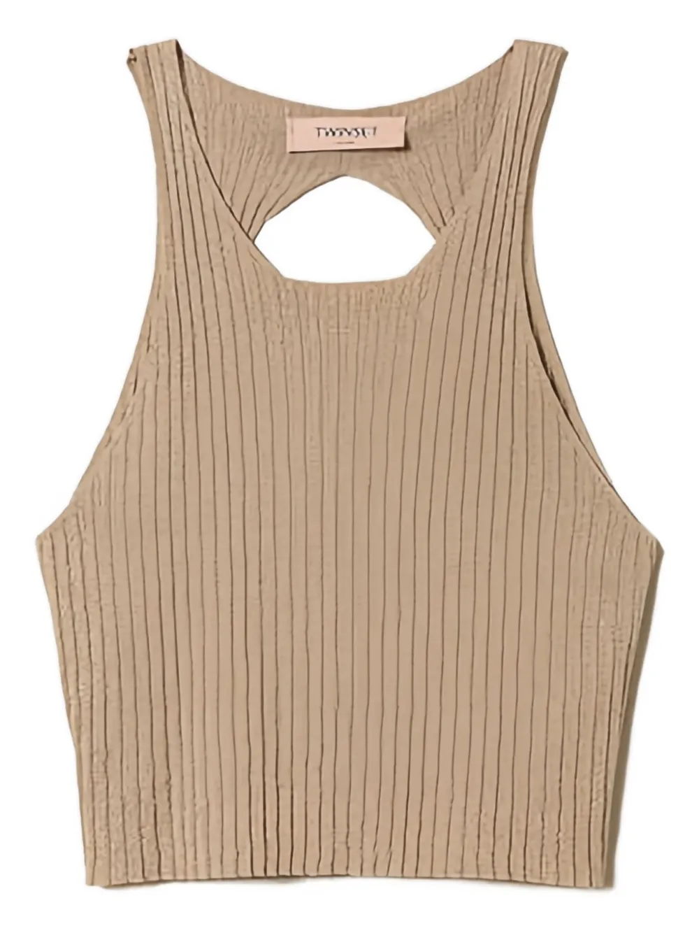 TWINSET scoop-neck ribbed top | Neutrals | Image 1