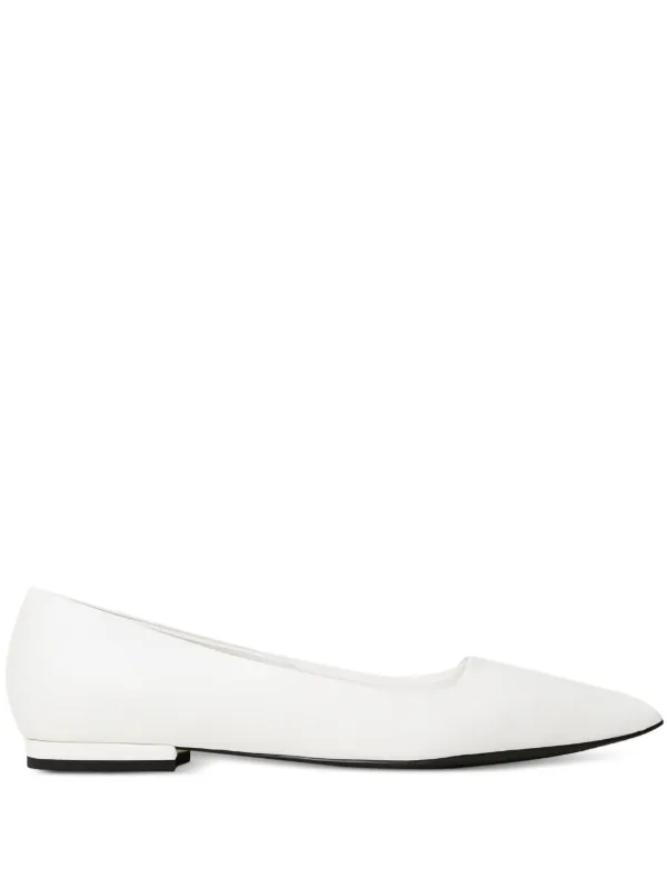 TWINSET pointed-toe Ballet Flats White FARFETCH IN