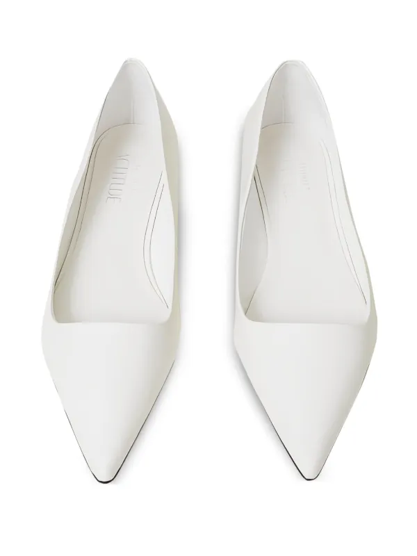 TWINSET pointed-toe Ballet Flats White FARFETCH IN