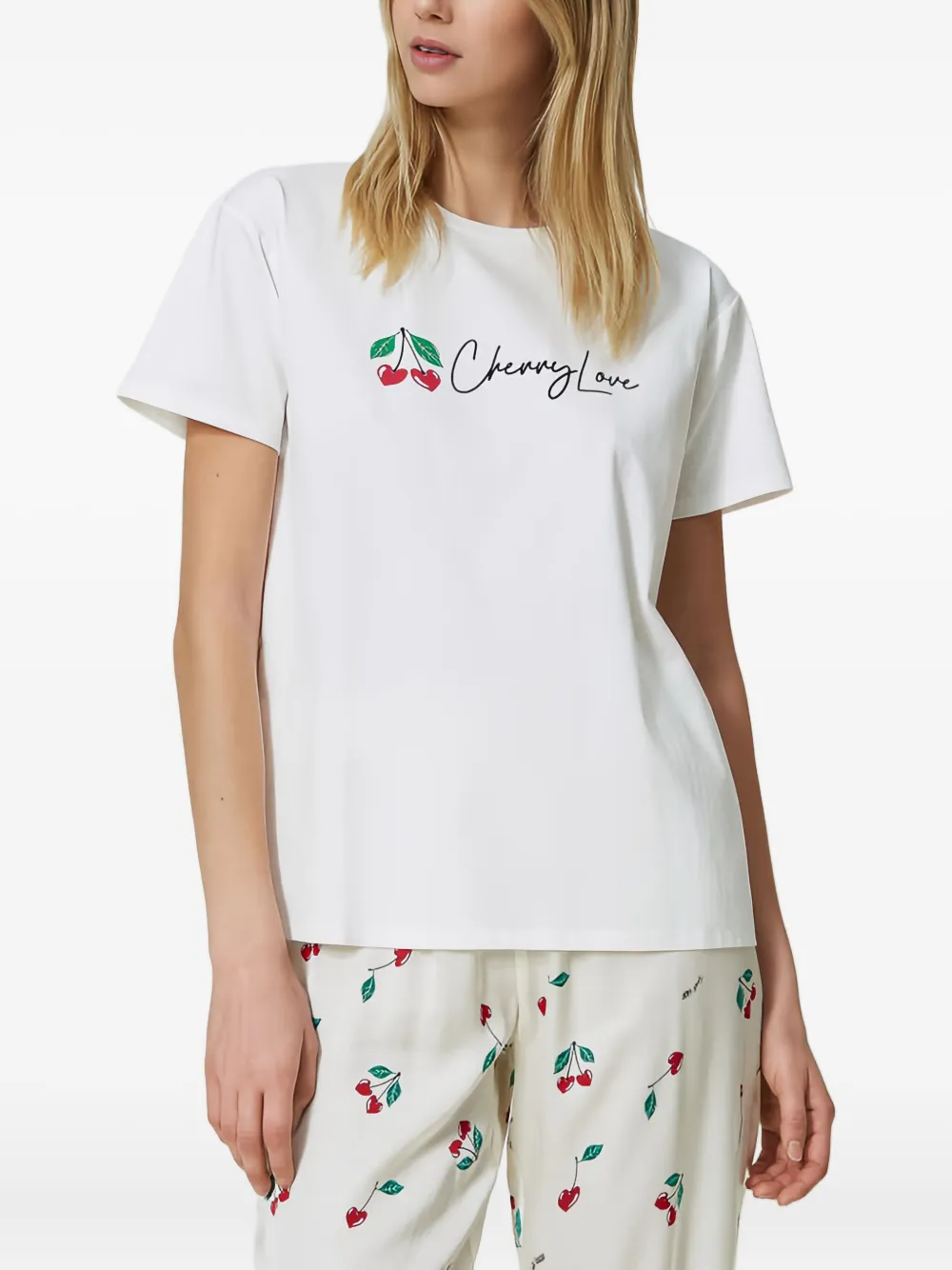 TWINSET cherry-print short-sleeve T-shirt | T-Shirts & Jersey Shirts | Image 2