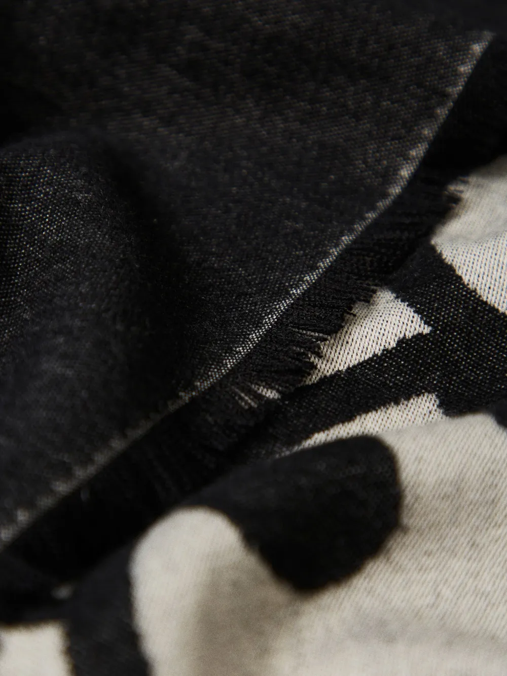 TWINSET Sjaal met logoprint - Zwart